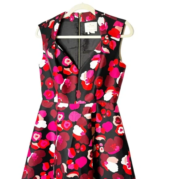 Kate Spade Falling Florals Fit and Flare Dress Size 4 - Picture 4 of 6